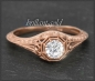 Preview: Jugendstil Design Diamant Ring mit 0,41ct, 585 Rotgold